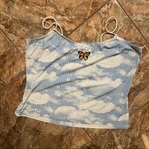 Rue21 Plus Size Butterfly Sky Tank Top